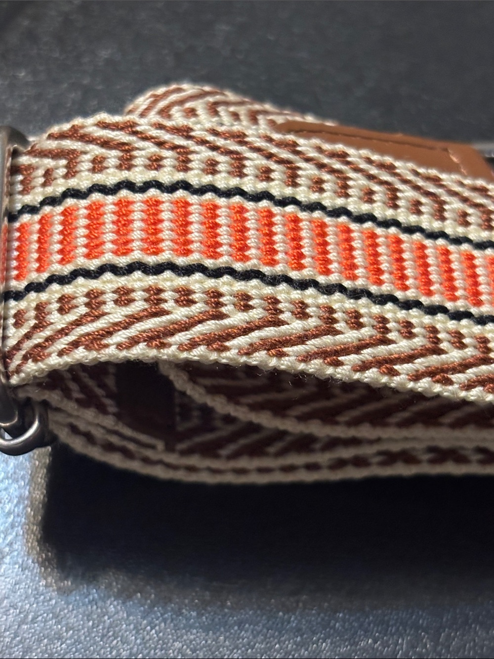 Purse Bag Strap Accessory Orange and Brown Replacement Belt Strap - Picture 13 of 17